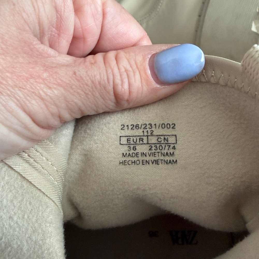 Zara Cream Chunky Platform Ankle Boots - Picture 7 of 7